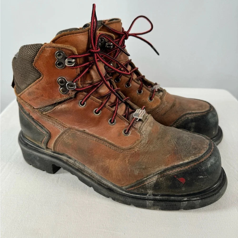 Red Wing BRNR XP 6 Inch Waterproof Safety Toe Boot in Brown Size 8‎